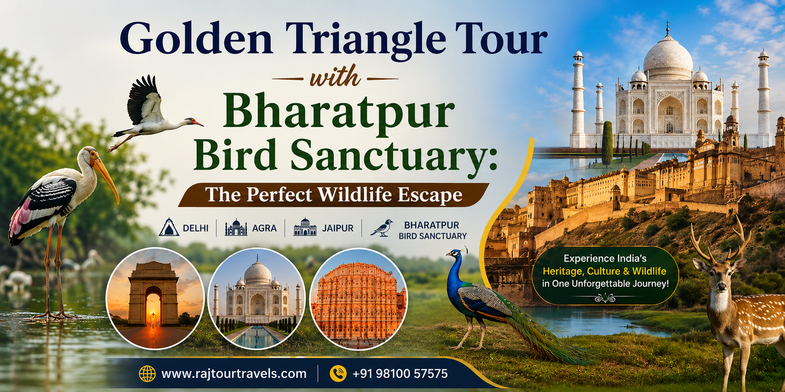 Golden Triangle Tour with Bharatpur